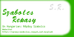 szabolcs repasy business card